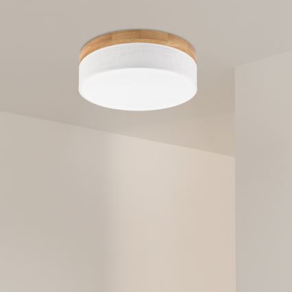 Brilagi - LED Griestu lampa BELLADONNA LED/36W/230V Ø 40 cm balta/ozols