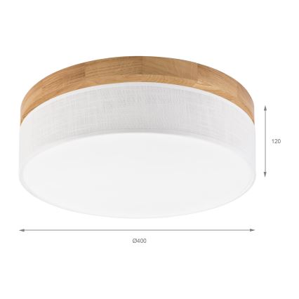 Brilagi - LED Griestu lampa BELLADONNA LED/36W/230V Ø 40 cm balta/ozols