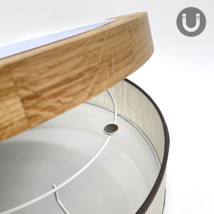 Brilagi - LED Griestu lampa BELLADONNA LED/36W/230V Ø 40 cm krēms/ozols