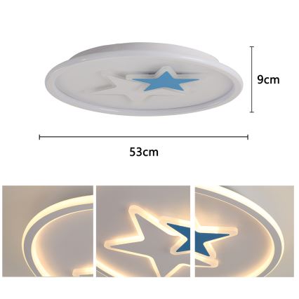 Brilagi - LED griestu lampa bērniem STARS LED/35W/230V Ø 53 cm