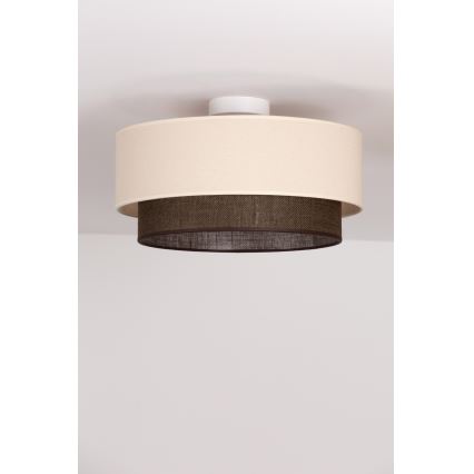 Brilagi - LED griestu lampa BOHO STYLE 1xE27/15W/230V Ø 40 cm krēmkrāsas/brūna