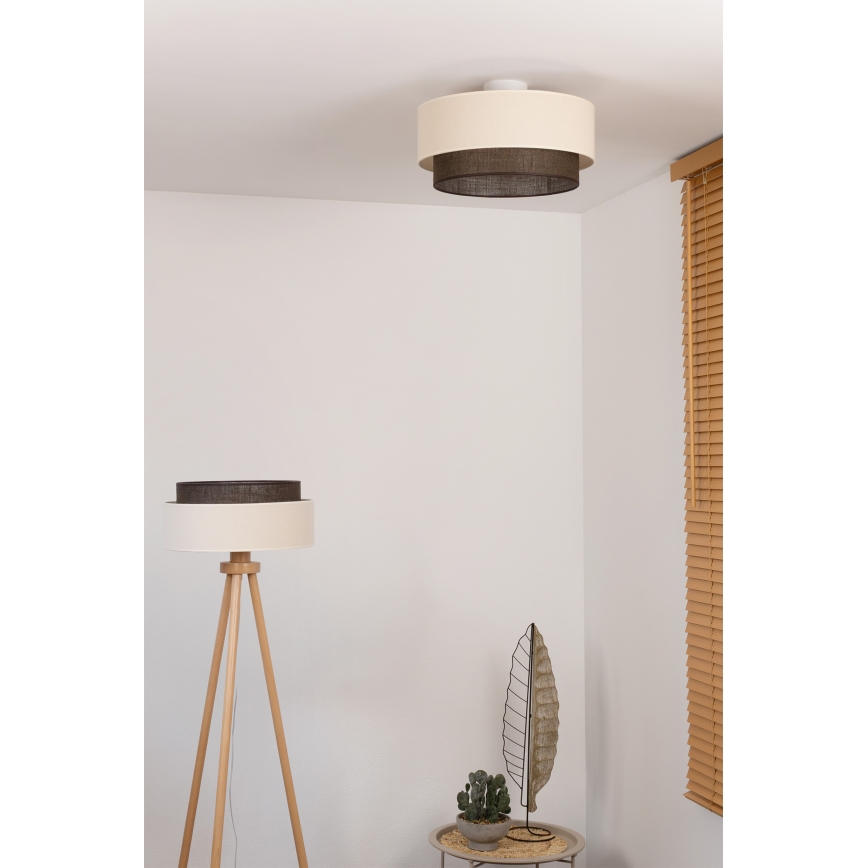 Brilagi - LED griestu lampa BOHO STYLE 1xE27/15W/230V Ø 40 cm krēmkrāsas/brūna