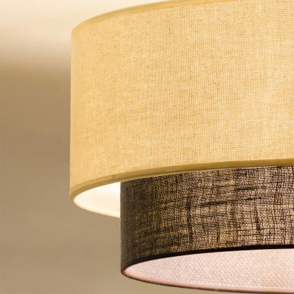 Brilagi - LED griestu lampa BOHO STYLE 1xE27/15W/230V Ø 40 cm krēmkrāsas/brūna