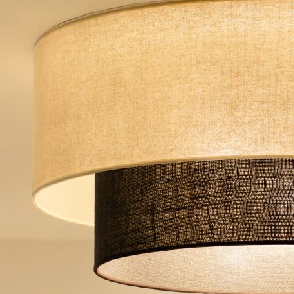 Brilagi - LED griestu lampa BOHO STYLE 3xE27/15W/230V Ø 60 cm krēmkrāsaina/brūna