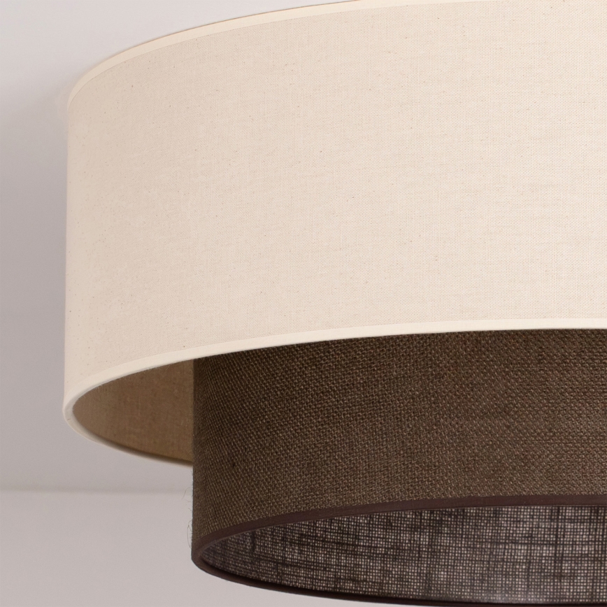 Brilagi - LED griestu lampa BOHO STYLE 3xE27/15W/230V Ø 60 cm krēmkrāsaina/brūna