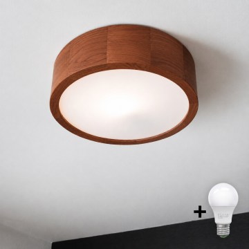 Brilagi - LED griestu lampa CARVALHO 1xE27/15W/230V ozols/ķirsis Ø 27 cm