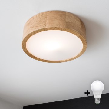 Brilagi - LED Griestu lampa CARVALHO 1xE27/60W/230V ozols d. 27,5 cm