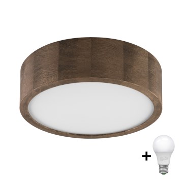 Brilagi - LED Griestu lampa CARVALHO 1xE27/60W/230V ozols d. 27 cm