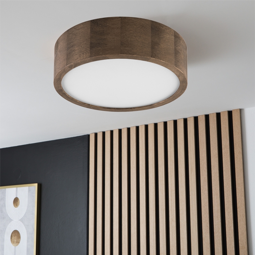 Brilagi - LED Griestu lampa CARVALHO 1xE27/60W/230V ozols riekstkoks d. 27 cm