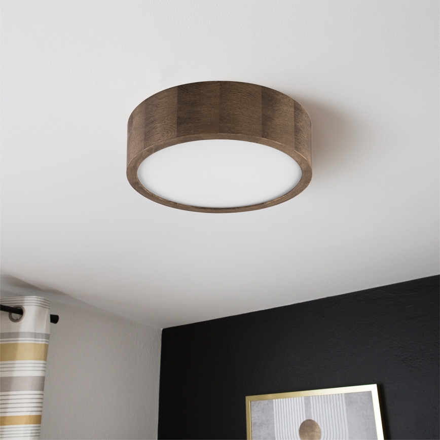 Brilagi - LED Griestu lampa CARVALHO 1xE27/60W/230V ozols riekstkoks d. 27 cm
