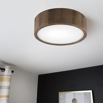 Brilagi - LED Griestu lampa CARVALHO 1xE27/60W/230V ozols riekstkoks d. 27 cm