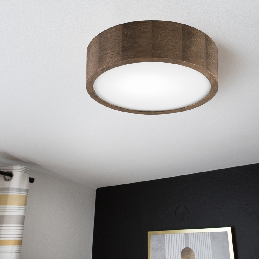 Brilagi - LED Griestu lampa CARVALHO 1xE27/60W/230V ozols riekstkoks d. 27 cm