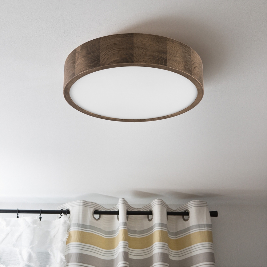 Brilagi - LED Griestu lampa CARVALHO 2xE27/60W/230V ozols riekstkoks d. 37 cm