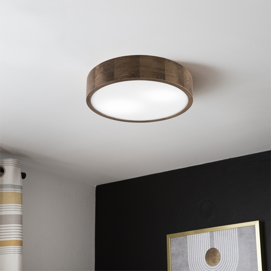 Brilagi - LED Griestu lampa CARVALHO 2xE27/60W/230V ozols riekstkoks d. 37 cm