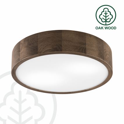 Brilagi - LED Griestu lampa CARVALHO 2xE27/60W/230V ozols riekstkoks d. 37 cm