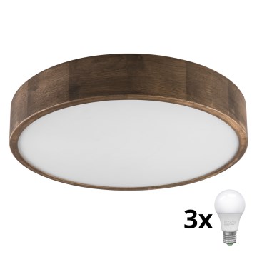 Brilagi - LED Griestu lampa CARVALHO 3xE27/60W/230V ozols d. 47 cm