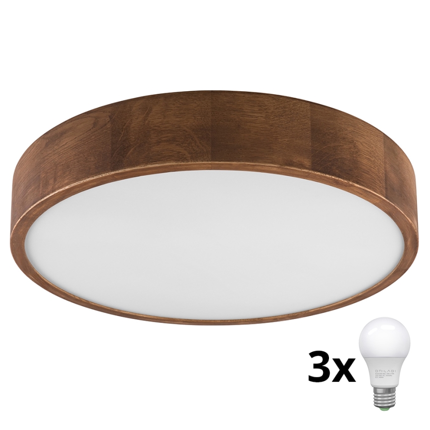 Brilagi - LED Griestu lampa CARVALHO 3xE27/60W/230V ozols ķirsis d. 47 cm