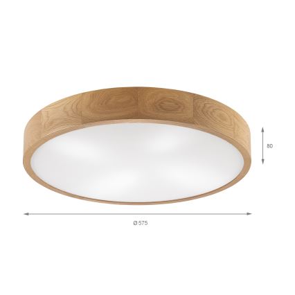 Brilagi - LED griestu lampa CARVALHO 4xE27/60W/230V ozolkoka Ø 57,5 cm