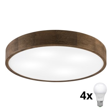 Brilagi - LED Griestu lampa CARVALHO 4xE27/60W/230V rieksts Ø 57,5 cm
