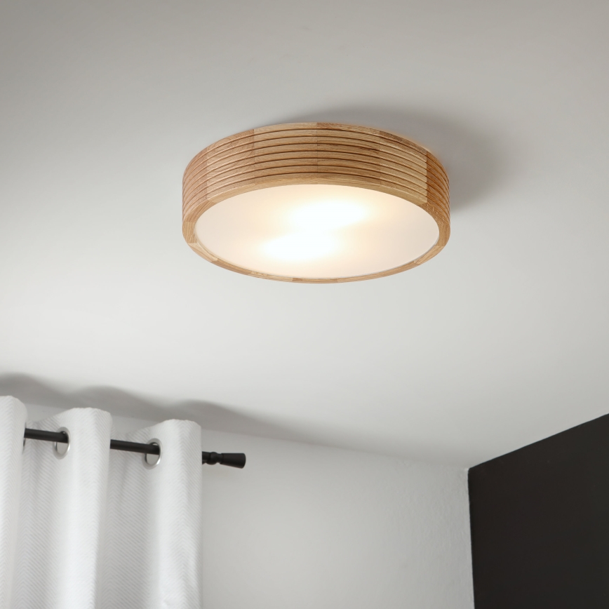 Brilagi - LED griestu lampa CARVALHO MODERN 2xE27/60W/230V Ø 37,5 cm ozols