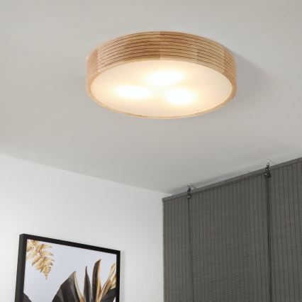 Brilagi - LED griestu lampa CARVALHO MODERN 3xE27/60W/230V Ø 47,5 cm ozols