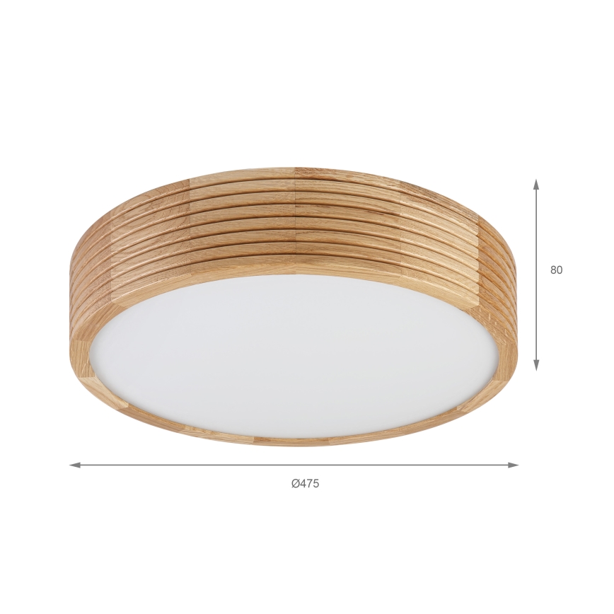 Brilagi - LED griestu lampa CARVALHO MODERN 3xE27/60W/230V Ø 47,5 cm ozols