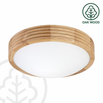 Brilagi - LED griestu gaismeklis CARVALHO MODERN SLIM 1xE27/60W/230V Ø 27,5 cm ozols