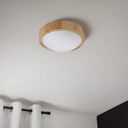 Brilagi - LED griestu gaismeklis CARVALHO MODERN SLIM 1xE27/60W/230V Ø 27,5 cm ozols