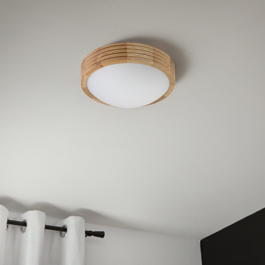 Brilagi - LED griestu gaismeklis CARVALHO MODERN SLIM 1xE27/60W/230V Ø 27,5 cm ozols