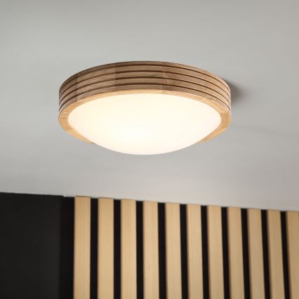 Brilagi - LED griestu gaismeklis CARVALHO MODERN SLIM 1xE27/60W/230V Ø 27,5 cm ozols
