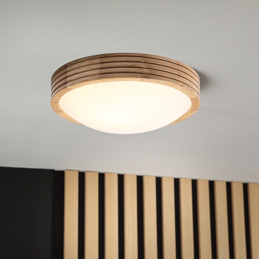 Brilagi - LED griestu gaismeklis CARVALHO MODERN SLIM 1xE27/60W/230V Ø 27,5 cm ozols