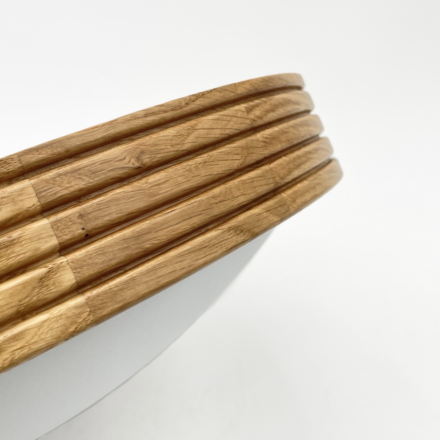 Brilagi - LED griestu gaismeklis CARVALHO MODERN SLIM 2xE27/60W/230V Ø 37,5 cm ozols