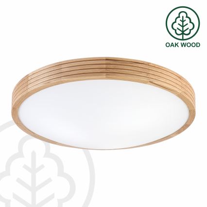 Brilagi - LED griestu gaismeklis CARVALHO MODERN SLIM 3xE27/60W/230V Ø 47,5 cm, ozolkoka