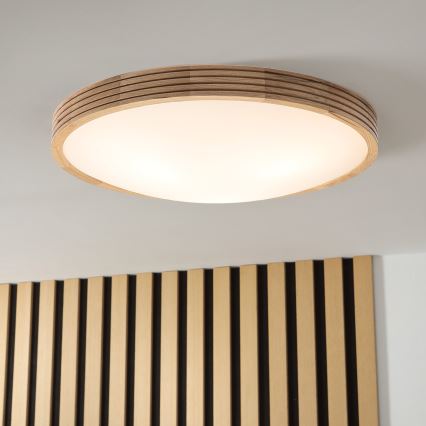 Brilagi - LED griestu gaismeklis CARVALHO MODERN SLIM 3xE27/60W/230V Ø 47,5 cm, ozolkoka