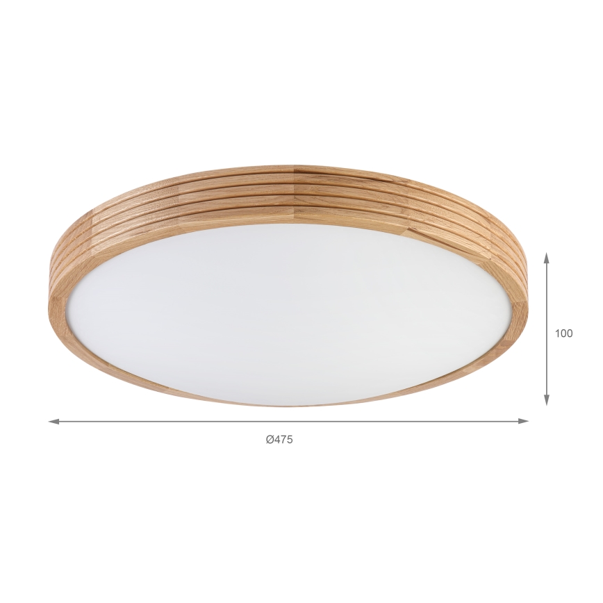 Brilagi - LED griestu gaismeklis CARVALHO MODERN SLIM 3xE27/60W/230V Ø 47,5 cm, ozolkoka