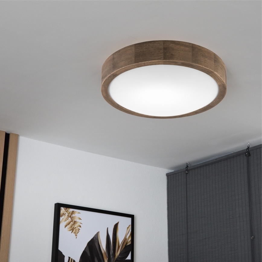 Brilagi - LED griestu lampa CARVALHO SLIM 1xE27/60W/230V ozola valrieksts Ø 27 cm
