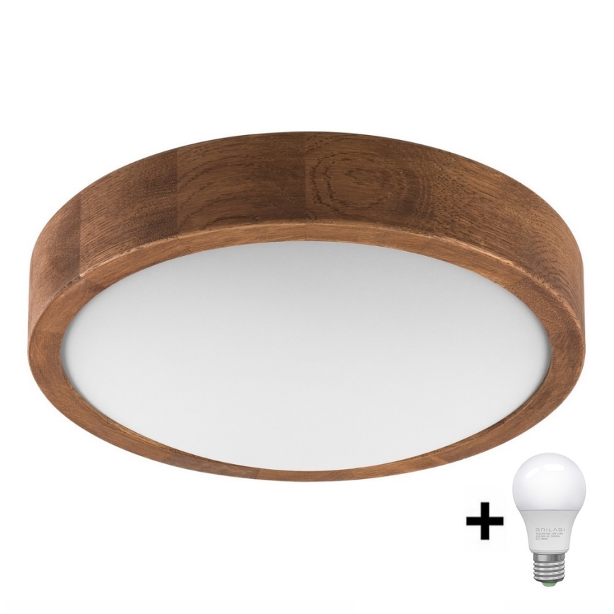 Brilagi - LED Griestu lampa CARVALHO SLIM 1xE27/60W/230V ozols ķirsis d. 27 cm