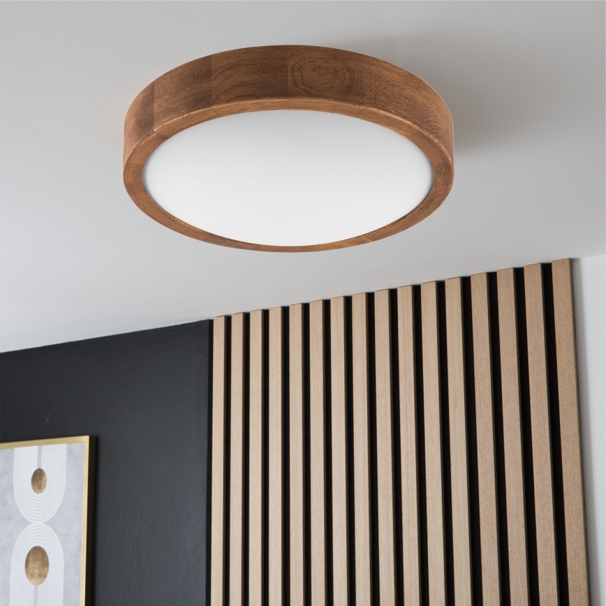 Brilagi - LED Griestu lampa CARVALHO SLIM 1xE27/60W/230V ozols ķirsis d. 27 cm