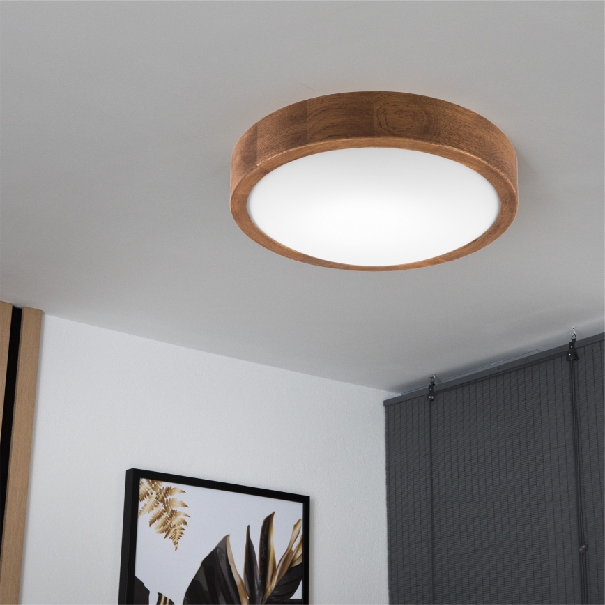 Brilagi - LED Griestu lampa CARVALHO SLIM 1xE27/60W/230V ozols ķirsis d. 27 cm