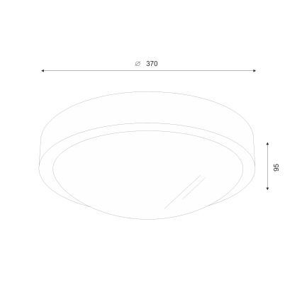 Brilagi - LED griestu lampa CARVALHO SLIM 2xE27/60W/230V ozola valrieksts pr. 37 cm