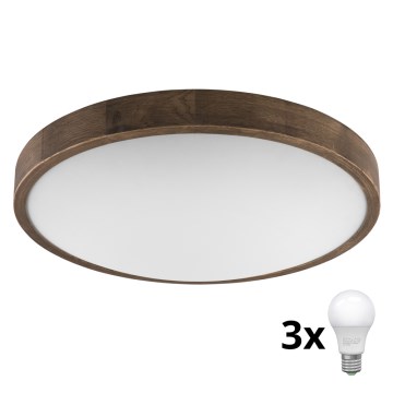 Brilagi - LED Griestu lampa CARVALHO SLIM 3xE27/60W/230V ozols d. 47 cm