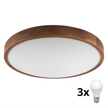 Brilagi - LED Griestu lampa CARVALHO SLIM 3xE27/60W/230V ozols ķirsis d. 47 cm