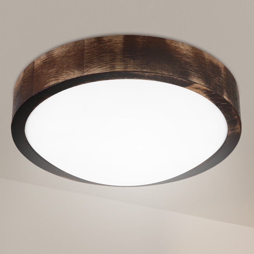 Brilagi - LED griestu lampa CARVALHO SLIM SMOKEY LED/20W/230V, ozola Ø 27,5 cm