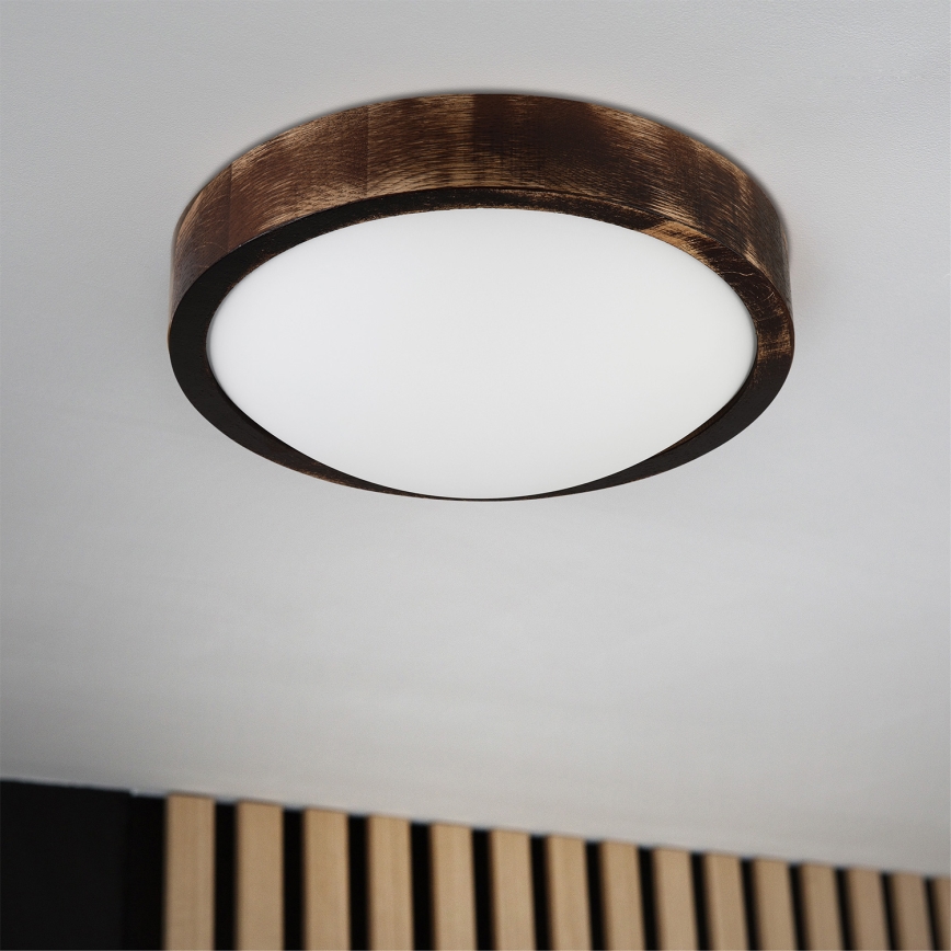 Brilagi - LED griestu lampa CARVALHO SLIM SMOKEY LED/20W/230V, ozola Ø 27,5 cm