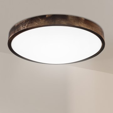 Brilagi - LED griestu lampa CARVALHO SLIM SMOKEY LED/36W/230V ozols Ø 47,5 cm