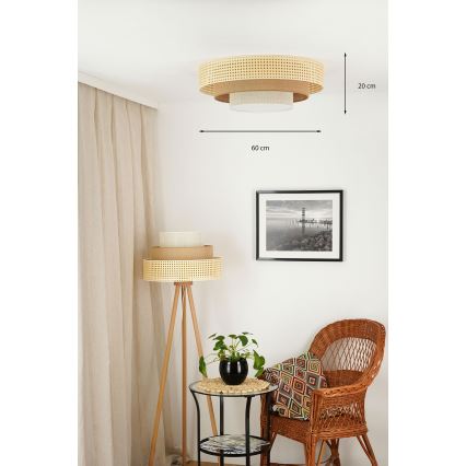 Brilagi - LED Griestu lampa CEDAR LUNETA LED/26W/230V bēša/brūna/krēmkrāsa