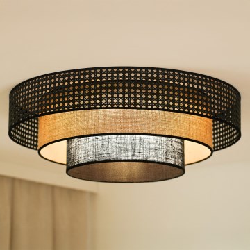 Brilagi - LED Griestu lampa DAKOTA LUNETA LED/12W/230V d. 60 cm 3000K/4000K/6400K melna/bēša