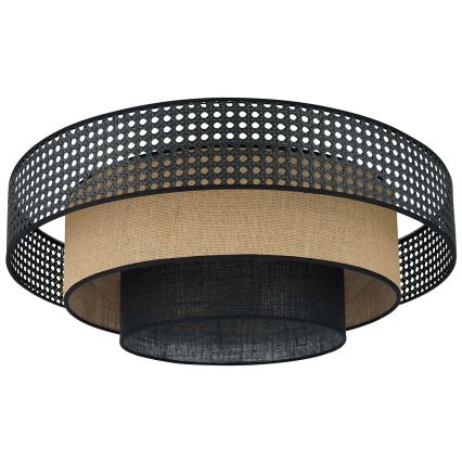 Brilagi - LED Griestu lampa DAKOTA LUNETA LED/12W/230V d. 60 cm 3000K/4000K/6400K melna/bēša