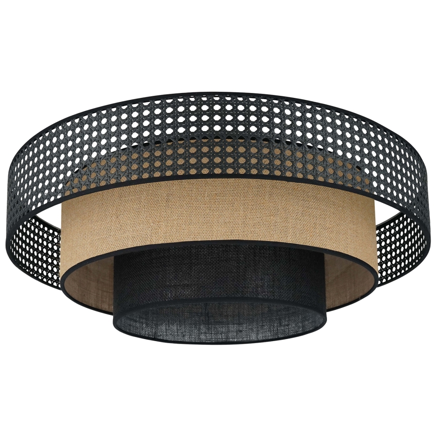 Brilagi - LED Griestu lampa DAKOTA LUNETA LED/12W/230V d. 60 cm 3000K/4000K/6400K melna/bēša