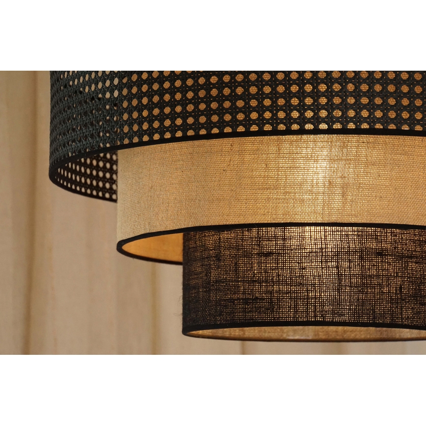 Brilagi - LED Griestu lampa DAKOTA LUNETA LED/12W/230V d. 60 cm 3000K/4000K/6400K melna/bēša